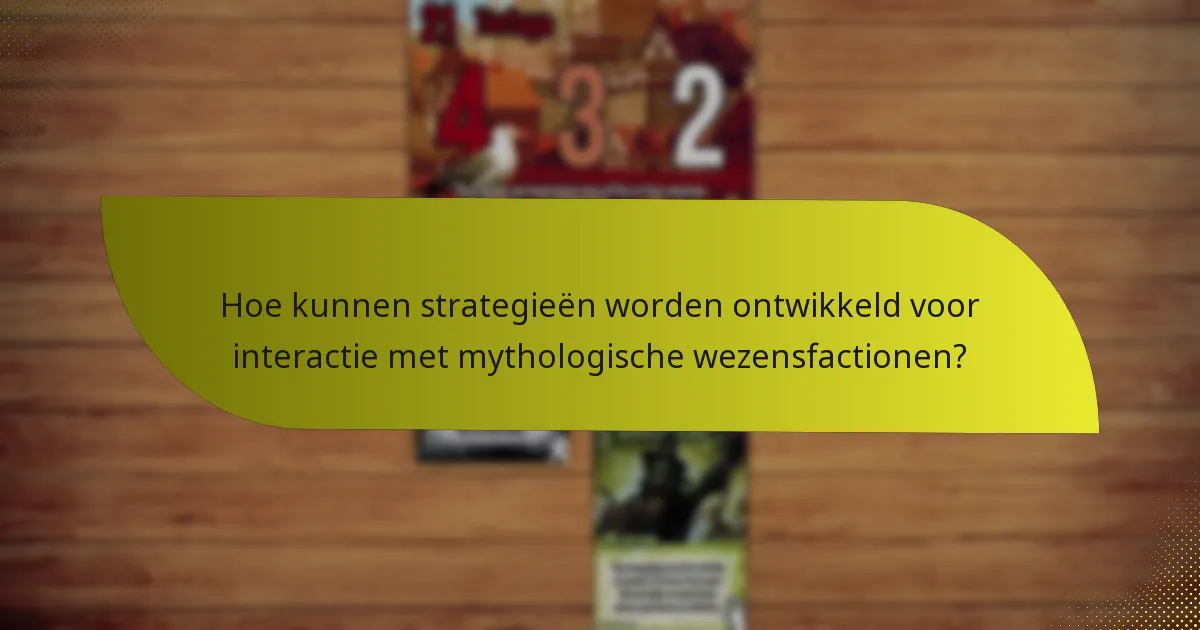 Wat zijn de belangrijkste zwaktes van mythologische wezensfactionen?