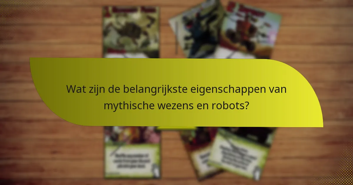 Welke tactieken kunnen worden toegepast bij het gebruik van combinaties van mythische wezens en robots?
