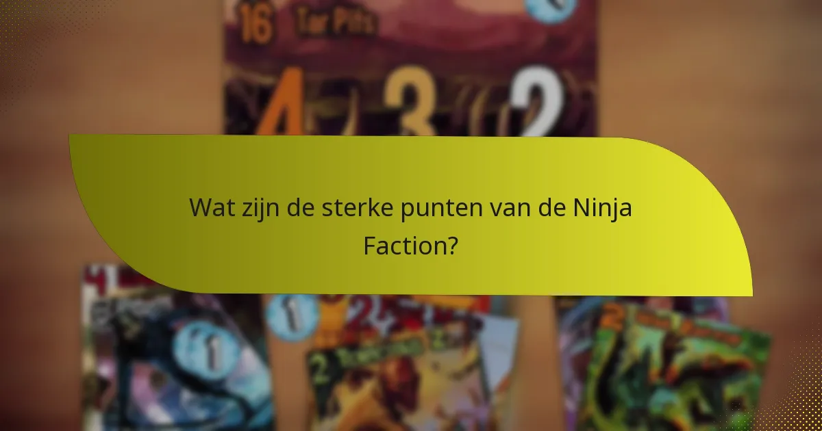 Hoe verhoudt de Ninja Faction zich tot andere facties?