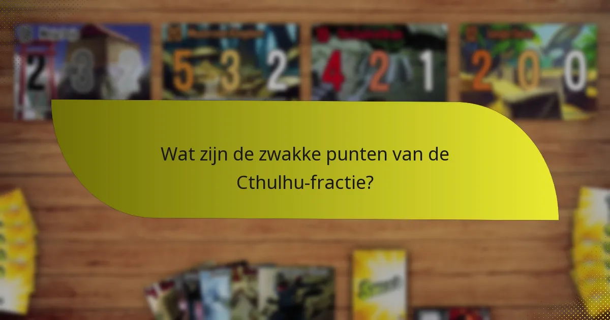 Hoe verhoudt de Cthulhu-fractie zich tot andere fracties?