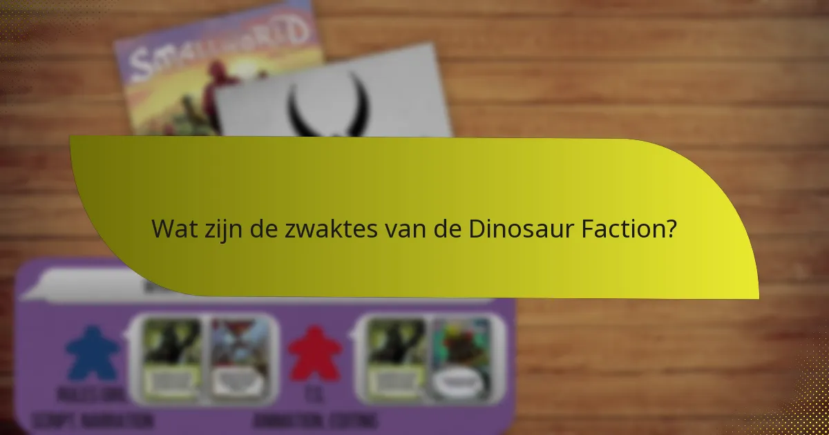 Hoe verhoudt de Dinosaur Faction zich tot andere factions?