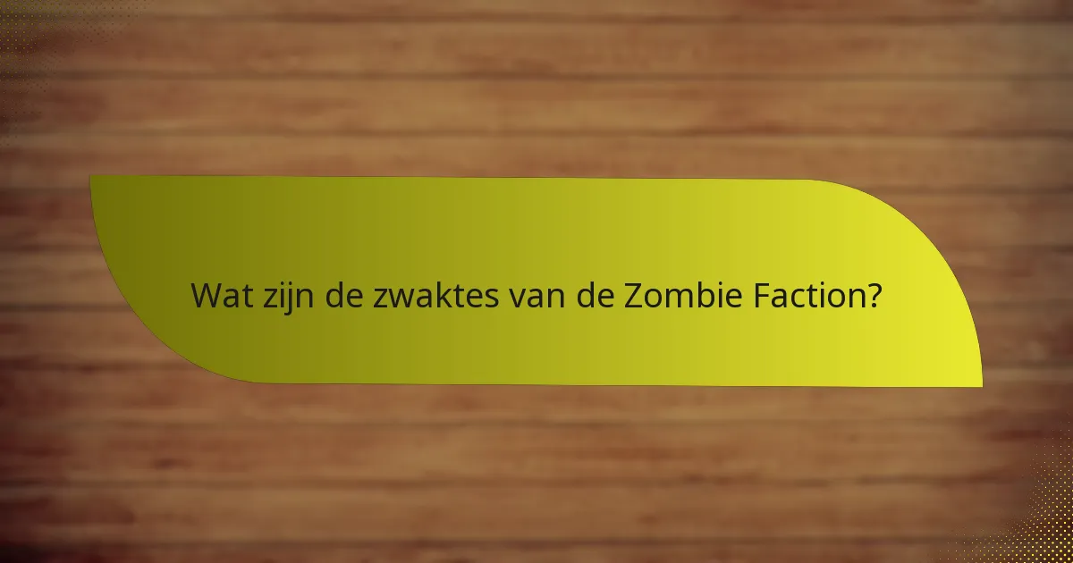 Hoe verhoudt de Zombie Faction zich tot andere facties?